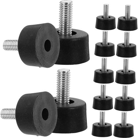 M5 x 18mm Black Plastic Adjustable Furniture Sliders for Tables and Chairs Leveling Leg Adjusters Set of 20 Pieces Home and Office Use (1/5)