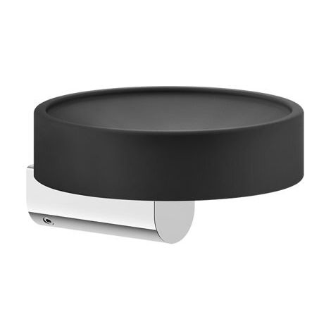 Gessi Rilievo, jabonera negra mate para montaje en pared,