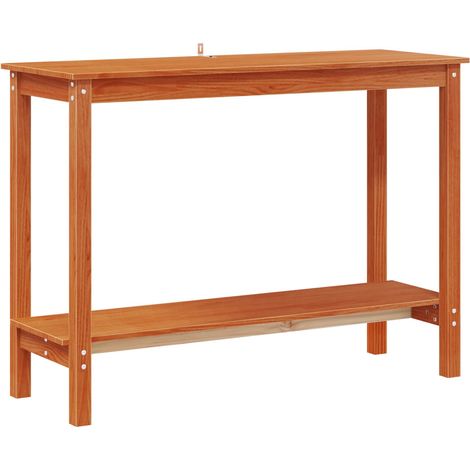 Tavolo consolle con lo scaffale Marrone Cera 110 x 40 x 80 cm vidaXL