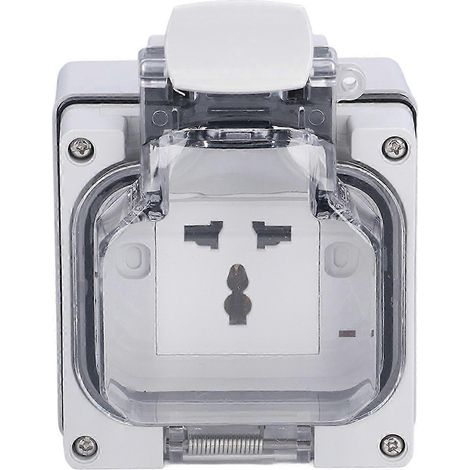 Boîtier étanche extérieur IP66 prise décorative robuste pour jardin 250V 13A usage intensif (1/5)