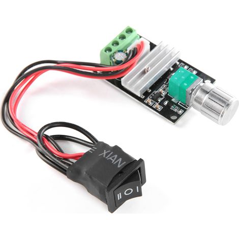 DC 6-28V 3A PWM DC-Regler Drehzahlregler für Elektromotoren mit Schaltfunktion (1/5)