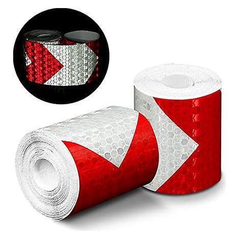 Stück reflektierendes Klebeband (rot und schwarz), wasserfestes, reflektierendes, pfeilförmiges Sicherheitswarnband, High RSI Prism (1/5)