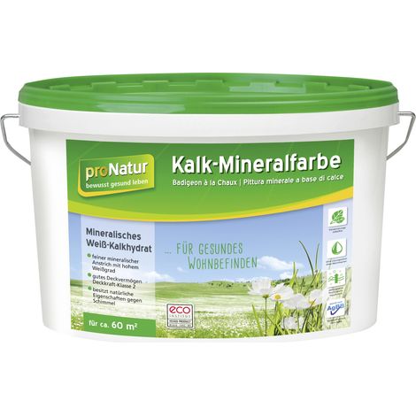 Pronatur Kalk-Mineralfarbe 10 L weiß Wandfarbe