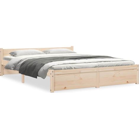 Estructura de cama sin colchón madera maciza 160x200 cm vidaXL