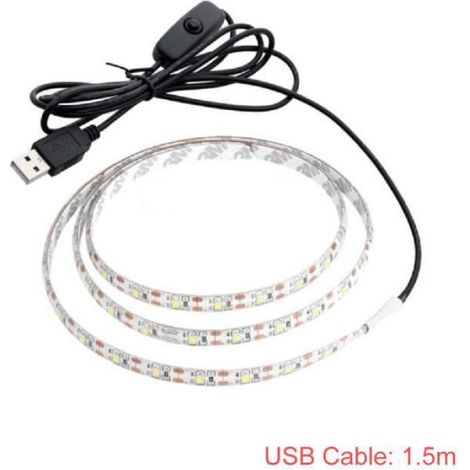 Bande Lumineuse LED - GAHADA - SMD 2835 - 60 LEDs/m - USB Rechargeable - IP21 Non Imperméable 4M (1/5)