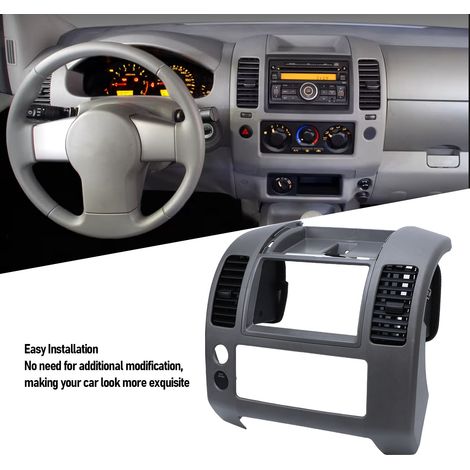 Abitacolo del cruscotto per Nissan Frontier 2005-2020 - Consolle centrale e cornice in ABS grigio (1/4)