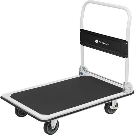Toolcraft – Chariot d'atelier pliable en acier – Charge max 300 kg – Dimensions 900x600 mm – Roues résistantes à l'abrasion pour transport sécurisé (1/4)