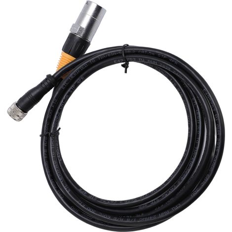 Câble LAN Ethernet étanche IP67 intérieur extérieur blindé anti-interférences connecteur RJ45 vers M12 5P femelle 2m cuivre silicone aluminium 1 pièce (1/5)