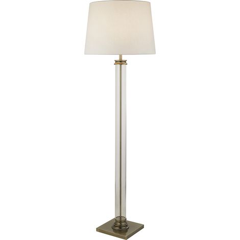 Piantana Contemporaneo Pedestal Acciaio Adjustable Vetro Trasparente 1 Luce E27 (1/3)