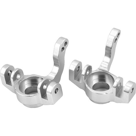 Porte-fusée en aluminium pour Axial SCX10 II 90026, pièce de rechange pour voiture tout-terrain RC, argenté (1/5)
