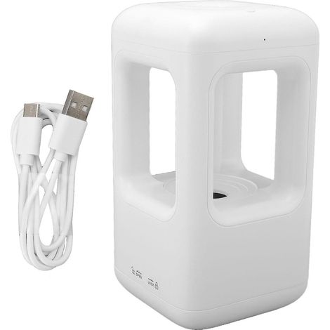 Humidificateur anti-gravité à goutte d'eau, silencieux, 500 ml, à ultrasons, blanc, USB, pour chambre à coucher. (1/5)