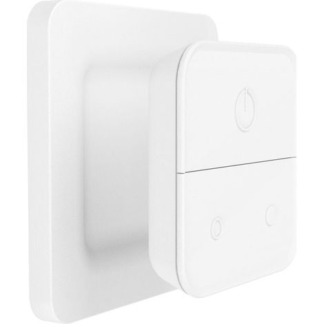 Eglo Connect. Z Wall Switch features a plastic structure in a white finish