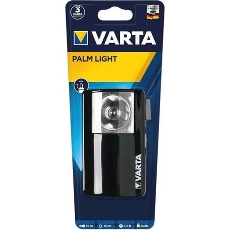 Varta Palm Light linterna portátil negra 15 lúmenes 75 metros