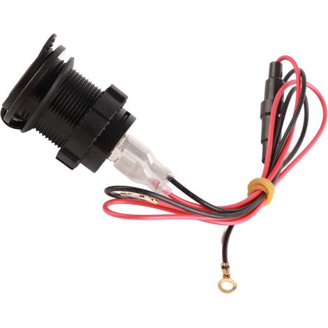 Chargeur Moto USB Double 12V Voltmètre Numérique Écran LED Charge Rapide pour Téléphone Tablette GPS Rouge (1/5)