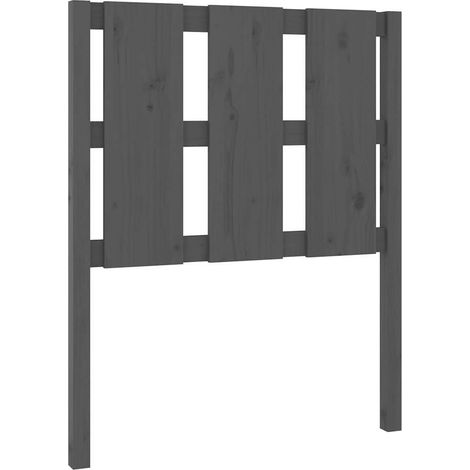 Maison Exclusive - Cabecero de cama madera maciza de pino gris 80 (1/5)
