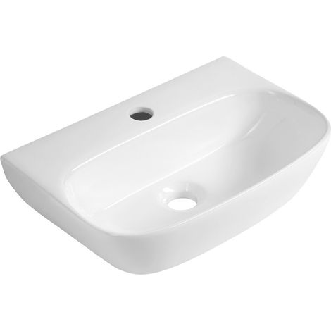 Lavabo FLANNY en céramique 46x31cm, blanc (1/4)