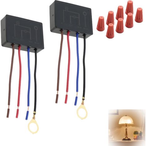 Berührungsschalter – 2er-Pack – 4-Wege-Dimmer – Für Tisch- und Wandleuchten – 250 V (1/5)