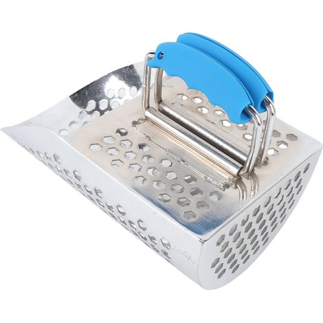 Pelle à sable pour détecteur de métaux, manche pliable, tamis en acier inoxydable, outil de recherche de trésors de plage (1/5)