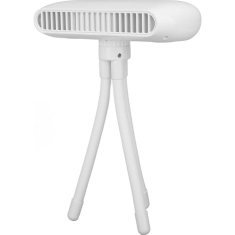 Ventilateur de bureau double turbine en forme de pieuvre, 4 vitesses de ventilation, boîtier anti-moustiques intégré, silencieux, blanc. (1/5)