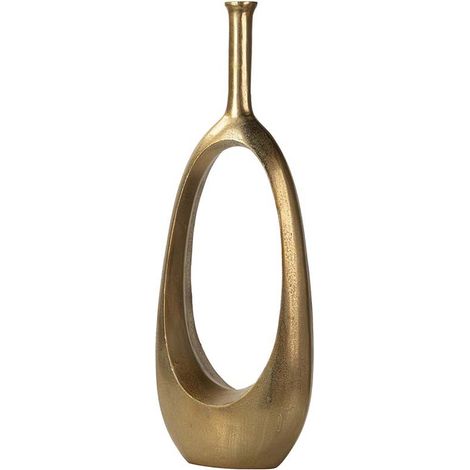 Goldene Aluminiumvase 27X14X75 Cm (1/5)