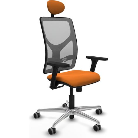 Chaise de bureau piqueras y crespo Motilla gris similicuir aluminium (1/2)