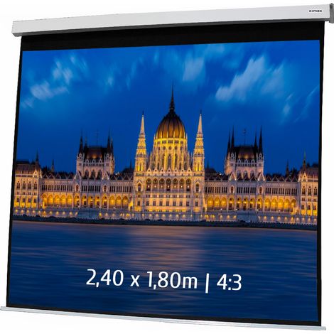 Ecran de projection motorisé 2,40 x 1,80m - Format 4:3 (1/5)