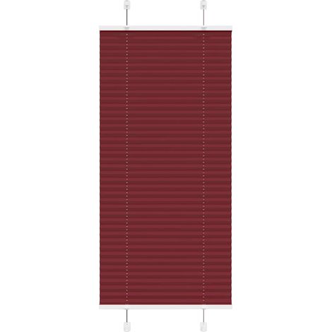 Plissee Bordeauxrot 65x150 cm Stoffbreite 64,4 cm Polyester