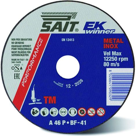Sait DISCO ABRASIVO PIANO EK WINNER-TM impiego universale Ø mm. 230x2,0x22,23 - 10 PZ