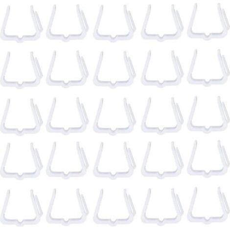 Lot de 100 crochets de Noël extérieurs pour décorations de Noël, gouttières, clôtures, couleurs variées