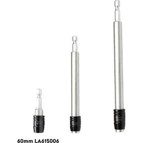 Jeu de 3 adaptateurs porte douille, Porte Embouts Magnétique Extension, Porte-embouts magnétique pour tournevis, Vissage Tournevis Tige Hexagonal, 60mm, 150mm, 300mm (1/3)