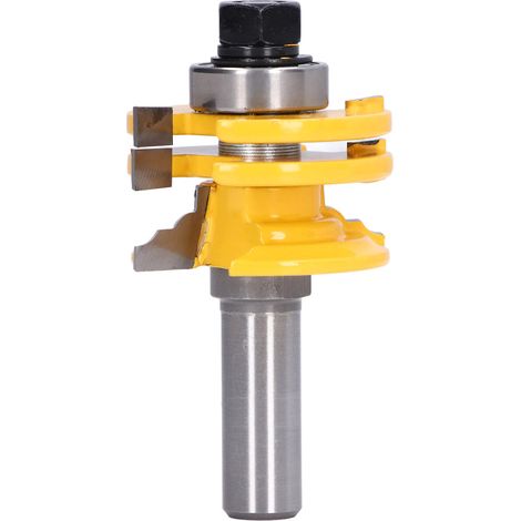 Fraise réversible pour montants de porte et traverses, outils de menuiserie pour fenêtres, queue de 1/2 po, diamètre de 1 3/4 po (1/5)