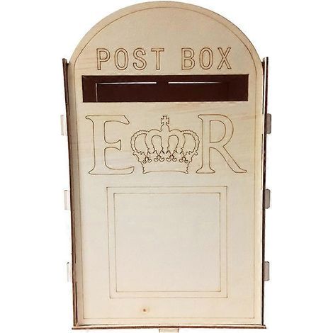 Boîte aux lettres rustique en bois pour mariage, porte-cadeaux, décorations artisanales, articles de fête de mariage (avec clé)-3320CM (1/3)