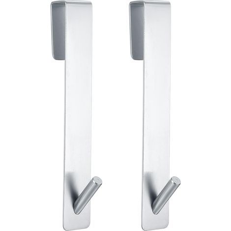 2 Pièces Crochets de Porte de Douche. Crochets de Suspension Acier Inoxydable pour Serviettes Sans Perçage. Accroche sur Porte de Douche pour Porte de Salle de Bain en Verre Sans Cadre (1/5)