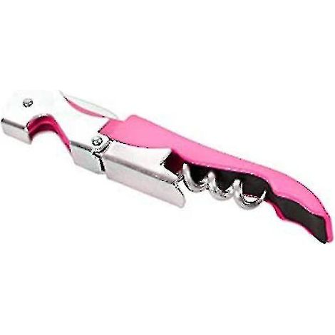 Ouvre-bouteille, couteau de sommelier, tire-bouchon, acier au carbone rose (1/3)