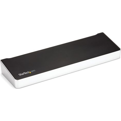 StarTech.com Station d'Accueil USB-C 4K, Station d'Accueil pour Moniteur Triple UHD 4K, Mac & Windows, USB C vers HDMI & DisplayPort, 100W Power Delivery, Hub 5x USB 5Gbps