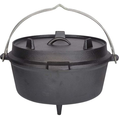 Marmite chaudron traditionnelle en fonte grand modèle 5.5 litres (1/4)