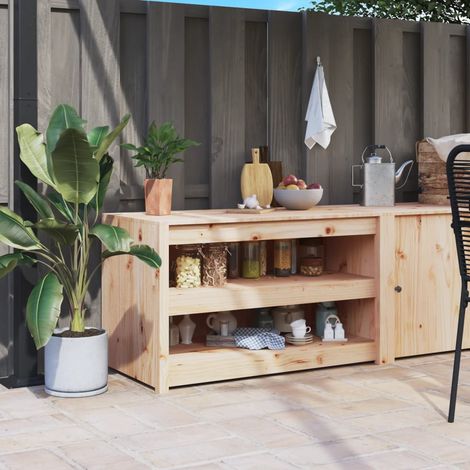 Outdoor-Küchenschrank MEPPEL  106x55x64 cm Massivholz Kiefer