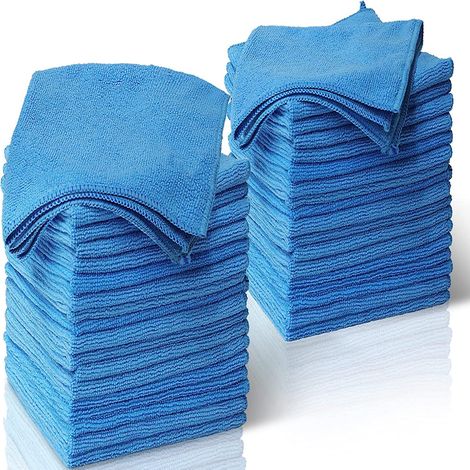 Set di panni per la pulizia in microfibra ad alta capacità assorbente e pulente, 40 x 40 cm, ideali per la casa e l'auto. 36 pezzi. (1/5)