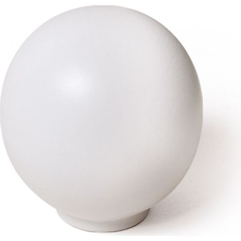 Pomo de madera con acabado blanco mate, dimensiones: 45x45x50mm Ø: 45mm -