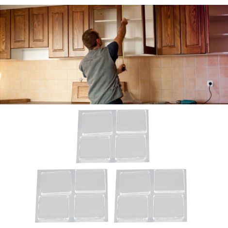 Tapis carré transparent antidérapant et anti-collision 30 x 30 x 5 mm (1/5)