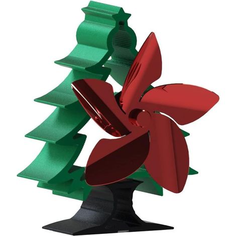 Ventilateur de cheminée Arbre de Noël Ventilateur de cheminée à 5 pales Ventilateur de poêle alimenté par la chaleur Ventilateur de brûleur Eco Ventilateur de cheminée silencieux (1/5)