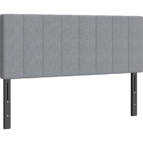 CHICFURN Cabecero 160x10x106/116/126 cm gris en tela efecto lino, ajustable (1/5)