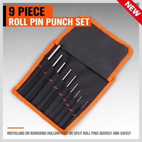 Poinçon cylindrique 9 pièces, manchon pour machine à percer, poinçon à rouleau à aiguilles de serrage, 27,5 x 24 x 4,431 g (1/5)