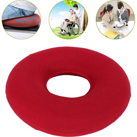 Coussin Gonflable Beignet 2 Pièces, Siège Portable avec Pompe à Air, Anti-Douleur Hémorroïde, Coccyx et Vertèbre, Coussin de Chaise (1/5)