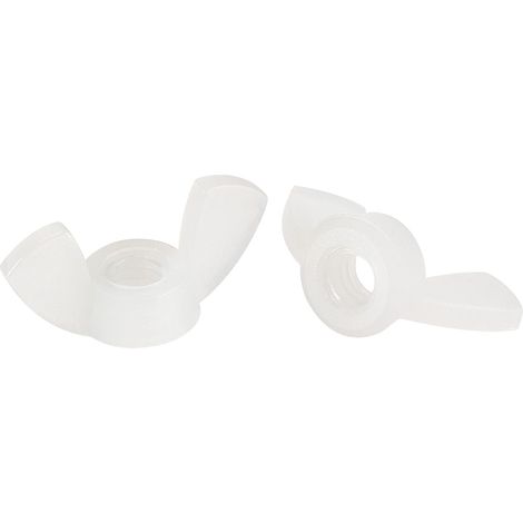 15pcs M4 Écrou Papillon Écrous à Oreilles Nylon Blanc (1/5)
