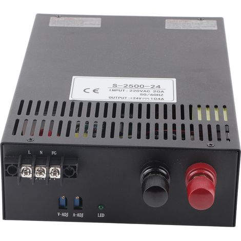 Einstellbares Schaltnetzteil, stoßfest, gute Isolierung, Gleichstromversorgung für LED-Automatisierung, 220 V, 2500 W, 24 V (1/5)