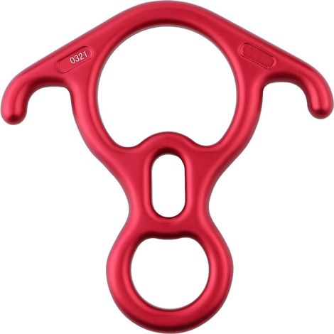 Figurines 8 en alliage d'aluminium pour l'escalade et le rappel, surfaces lisses, poids léger, descendeur à huit anneaux (1/4)