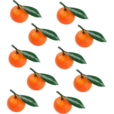 Oranges Artificielles Réalistes Modèles D'oranges en PVC et Écume 10pcs de Simulation Décoration Compacte pour Vitrine et Table pour Aménagement de Scène (1/5)