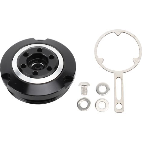 Decdeal Bouchon de remplissage d'huile moteur de moto, couvercle de réservoir de carburant en alliage d'aluminium pour HP2 Enduro R1200GS R 1200 GS LC R1200R, noir argent