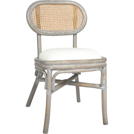 Maison Exclusive - Esszimmerstühle 2 Stk. Grau Leinen
